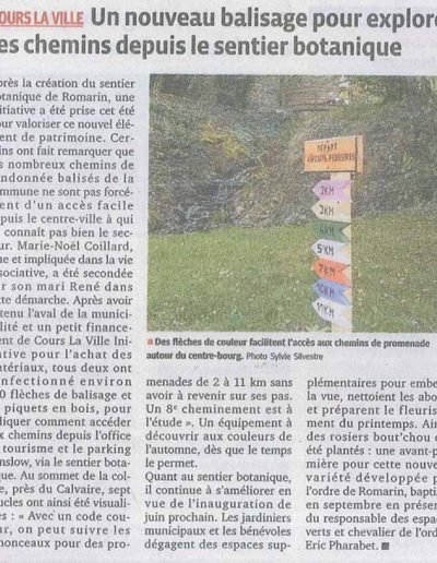 Article de presse circuits pédestres