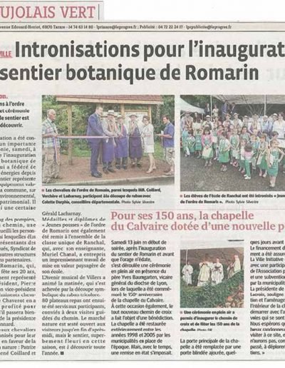 Article de presse inauguration